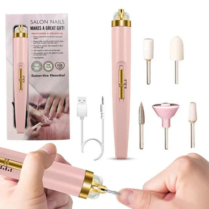 PULIDOR ELÉCTRICO 5 EN 1 – HERRAMIENTA PORTÁTIL DE MANICURA CON LUZ