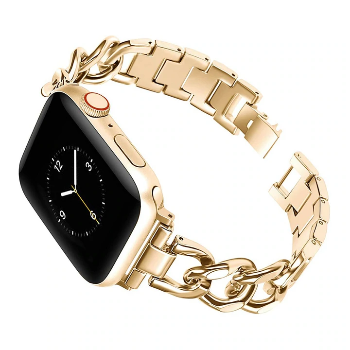 Pulsera de Enlace Cubano para Reloj Inteligente de Lujo