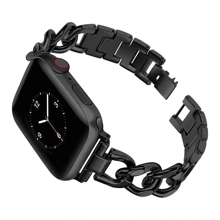 Pulsera de Enlace Cubano para Reloj Inteligente de Lujo