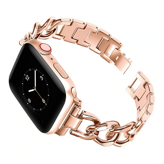 Pulsera de Enlace Cubano para Reloj Inteligente de Lujo
