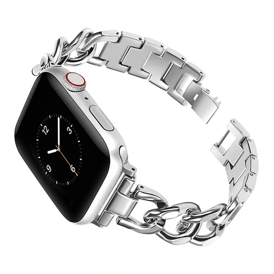 Pulsera de Enlace Cubano para Reloj Inteligente de Lujo