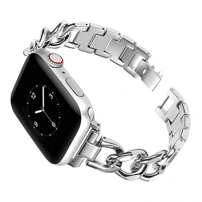 Pulsera de Enlace Cubano para Reloj Inteligente de Lujo