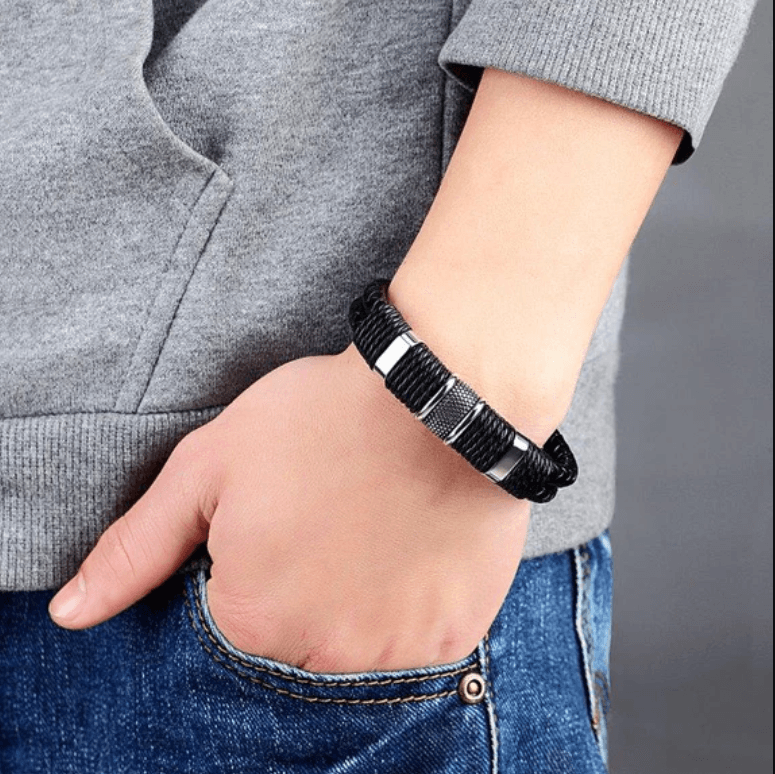 Pulsera de Estilo de Cuero Trenzado
