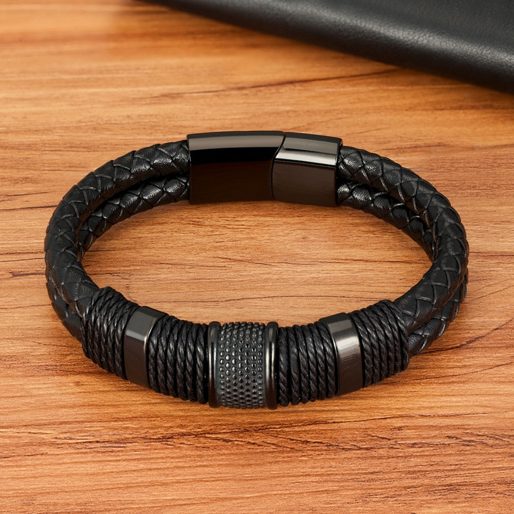 Pulsera de Estilo de Cuero Trenzado