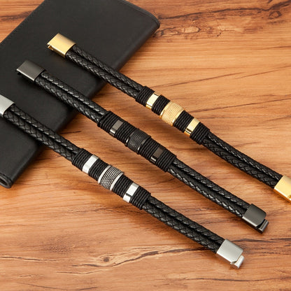 Pulsera de Estilo de Cuero Trenzado