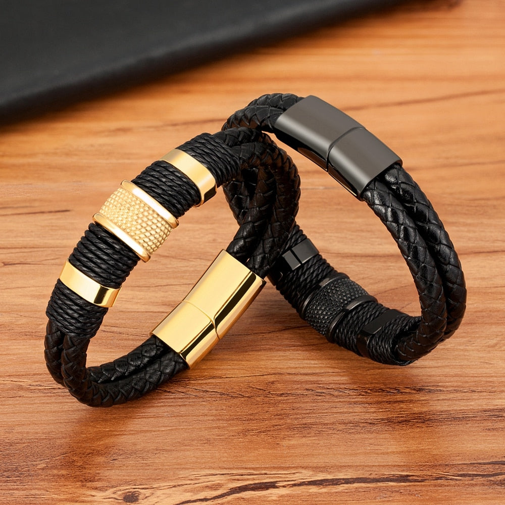 Pulsera de Estilo de Cuero Trenzado
