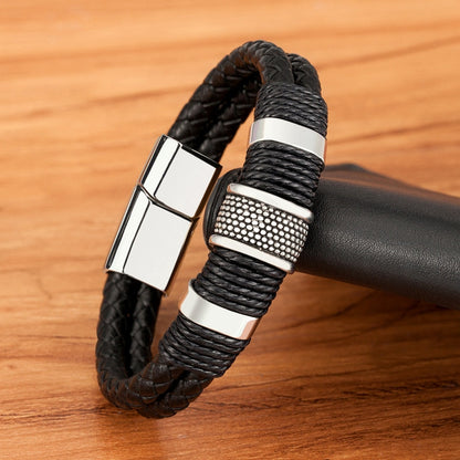 Pulsera de Estilo de Cuero Trenzado