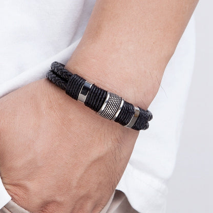 Pulsera de Estilo de Cuero Trenzado