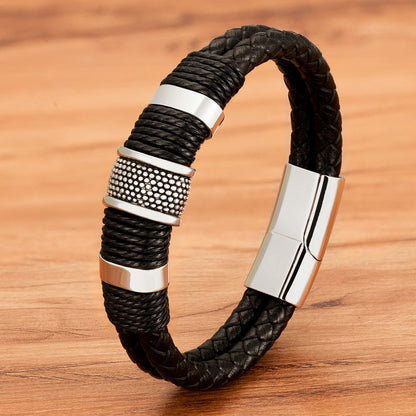 Pulsera de Estilo de Cuero Trenzado