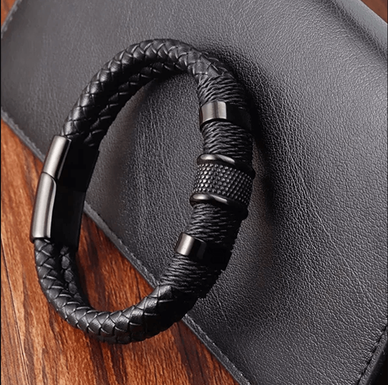 Pulsera de Estilo de Cuero Trenzado