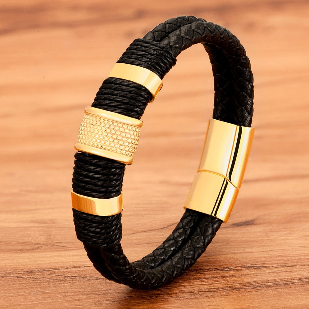 Pulsera de Estilo de Cuero Trenzado