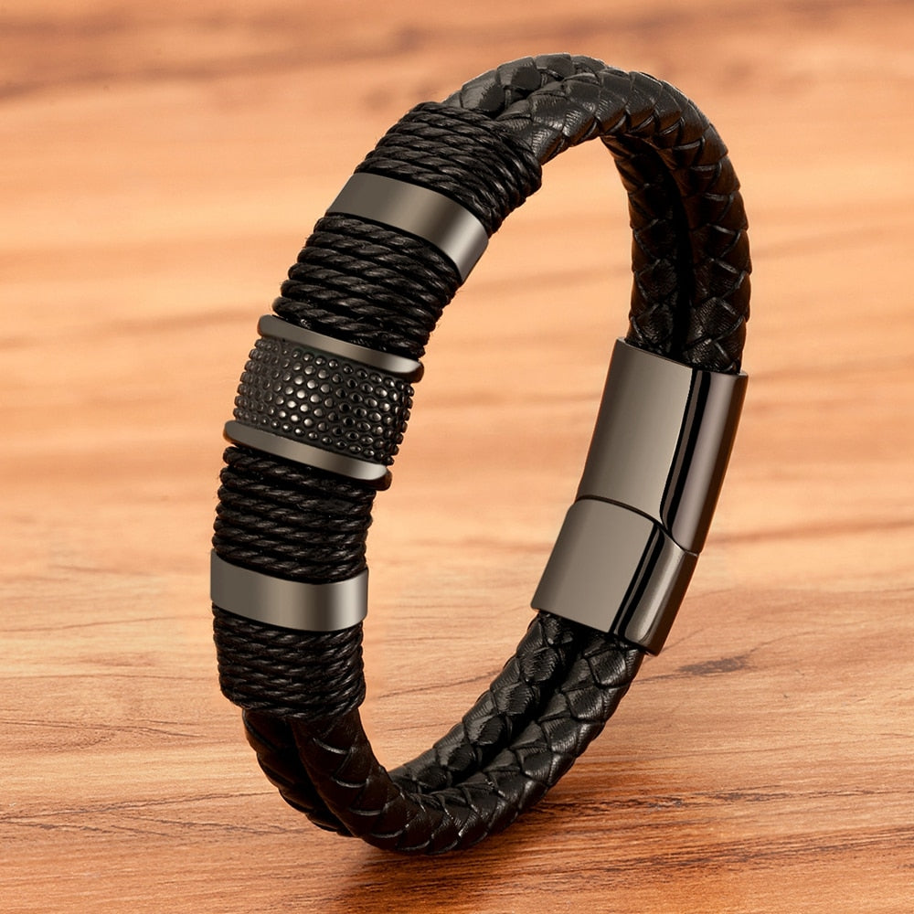 Pulsera de Estilo de Cuero Trenzado