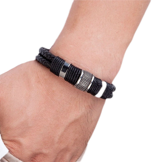 Pulsera de Estilo de Cuero Trenzado