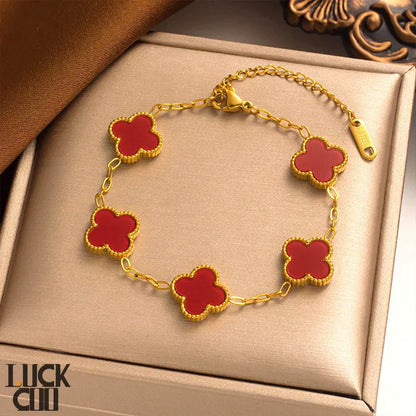 Pulsera de trébol de la suerte