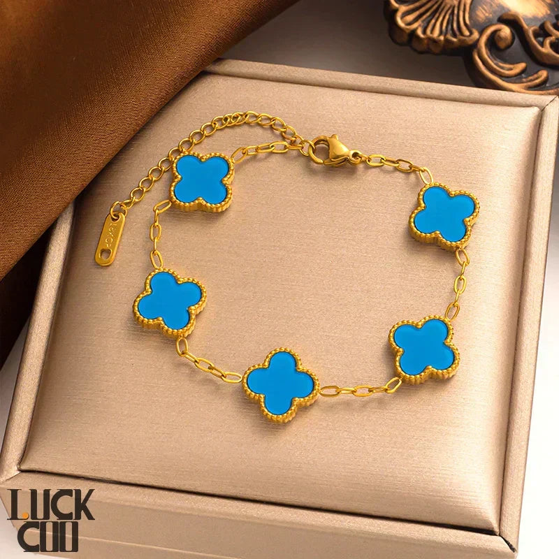 Pulsera de trébol de la suerte