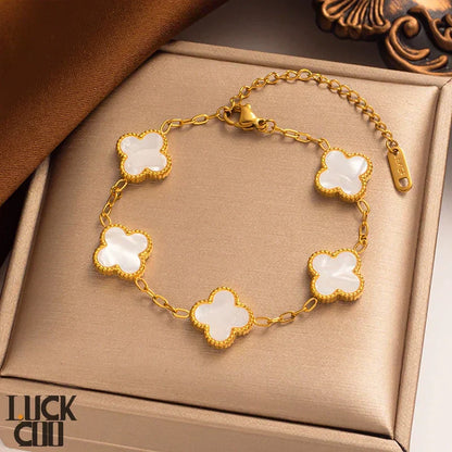Pulsera de trébol de la suerte