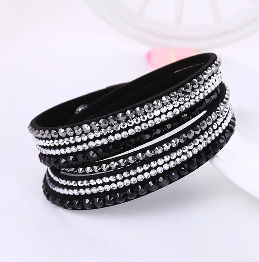 Pulsera Envoltura de Rhinestones en Capas