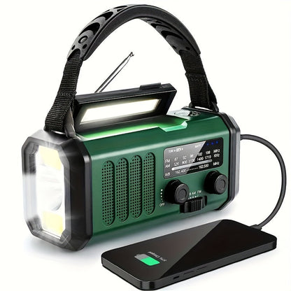 Radio de emergencia todo en uno con linterna y cargador