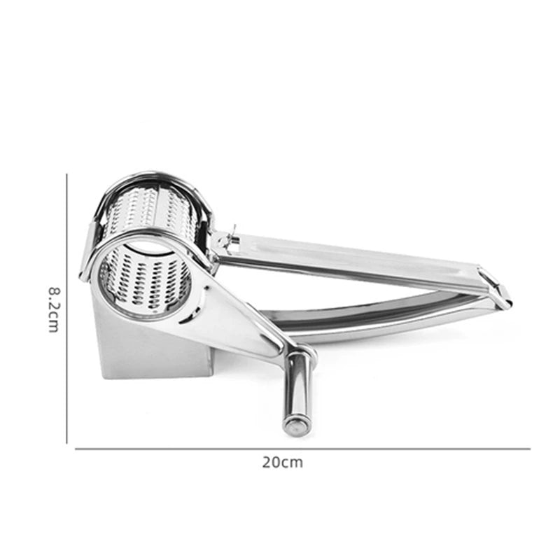 Rallador de queso giratorio de acero inoxidable para cocina