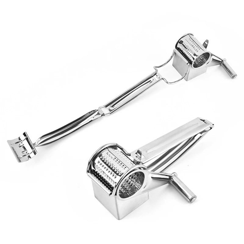 Rallador de queso giratorio de acero inoxidable para cocina
