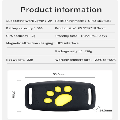 Rastreador GPS para Gatos – Seguimiento en Tiempo Real Sin Suscripción