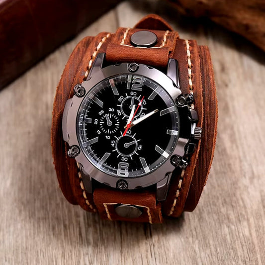 Reloj Clásico de Correa de Cuero