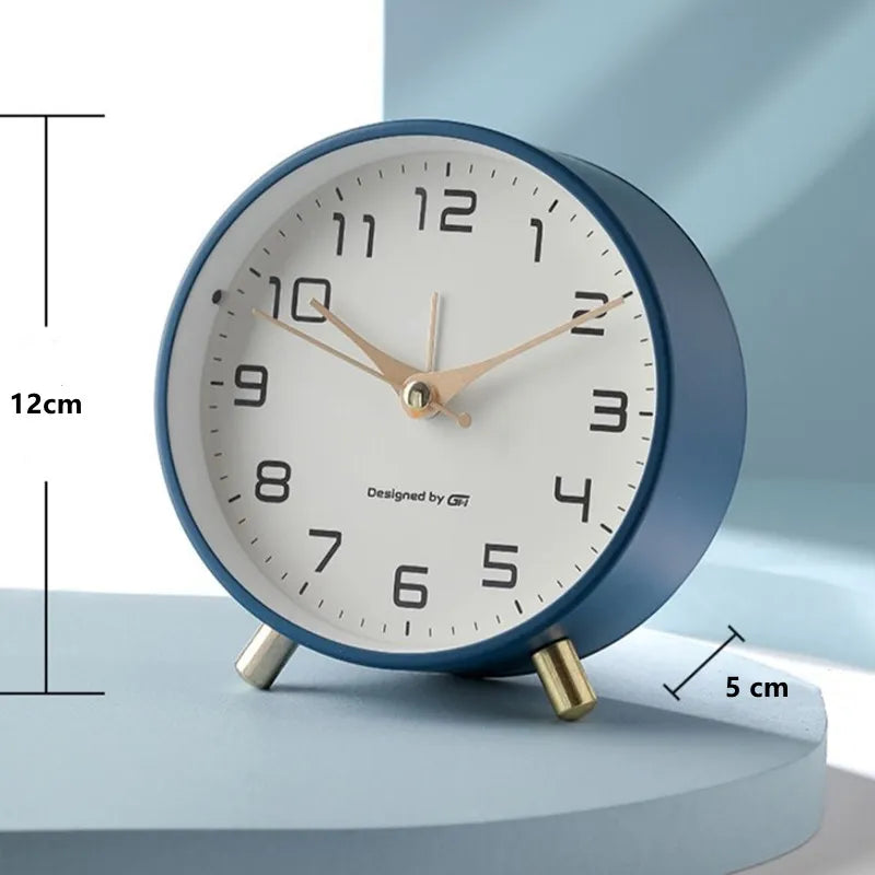 Reloj de Mesa Silencioso Escandinavo Moderno