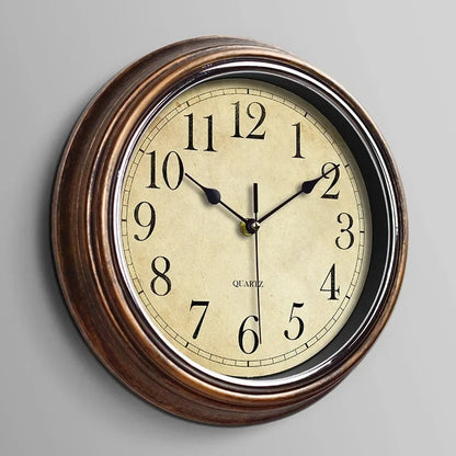 Reloj de Pared de Madera Clásico Aurelix con Movimiento Silencioso