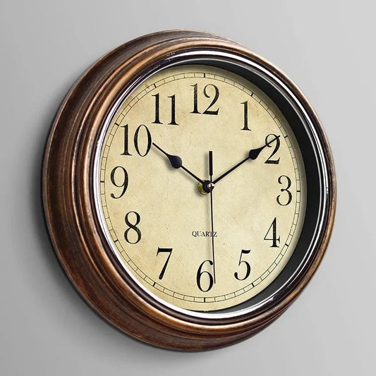 Reloj de Pared de Madera Clásico Aurelix con Movimiento Silencioso