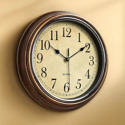 Reloj de Pared de Madera Clásico Aurelix con Movimiento Silencioso