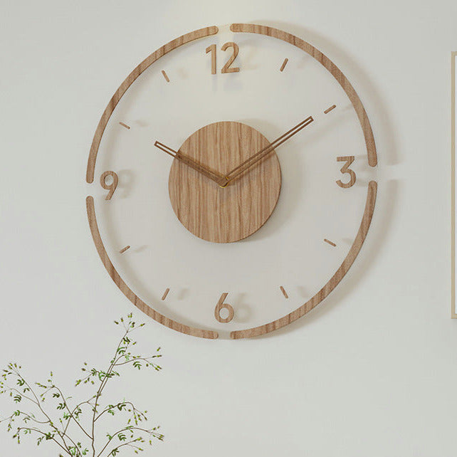 Reloj de pared de madera de estilo escandinavo