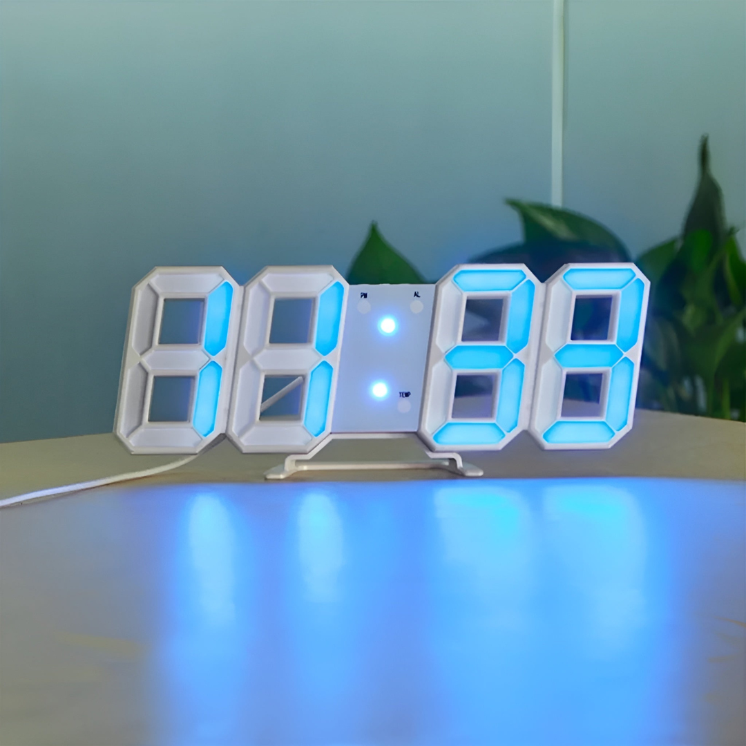 Reloj de Pared Digital 3D Moderno con Retroiluminación LED