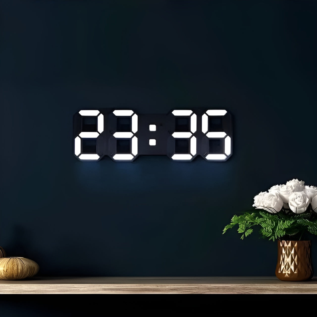 Reloj de Pared Digital 3D Moderno con Retroiluminación LED