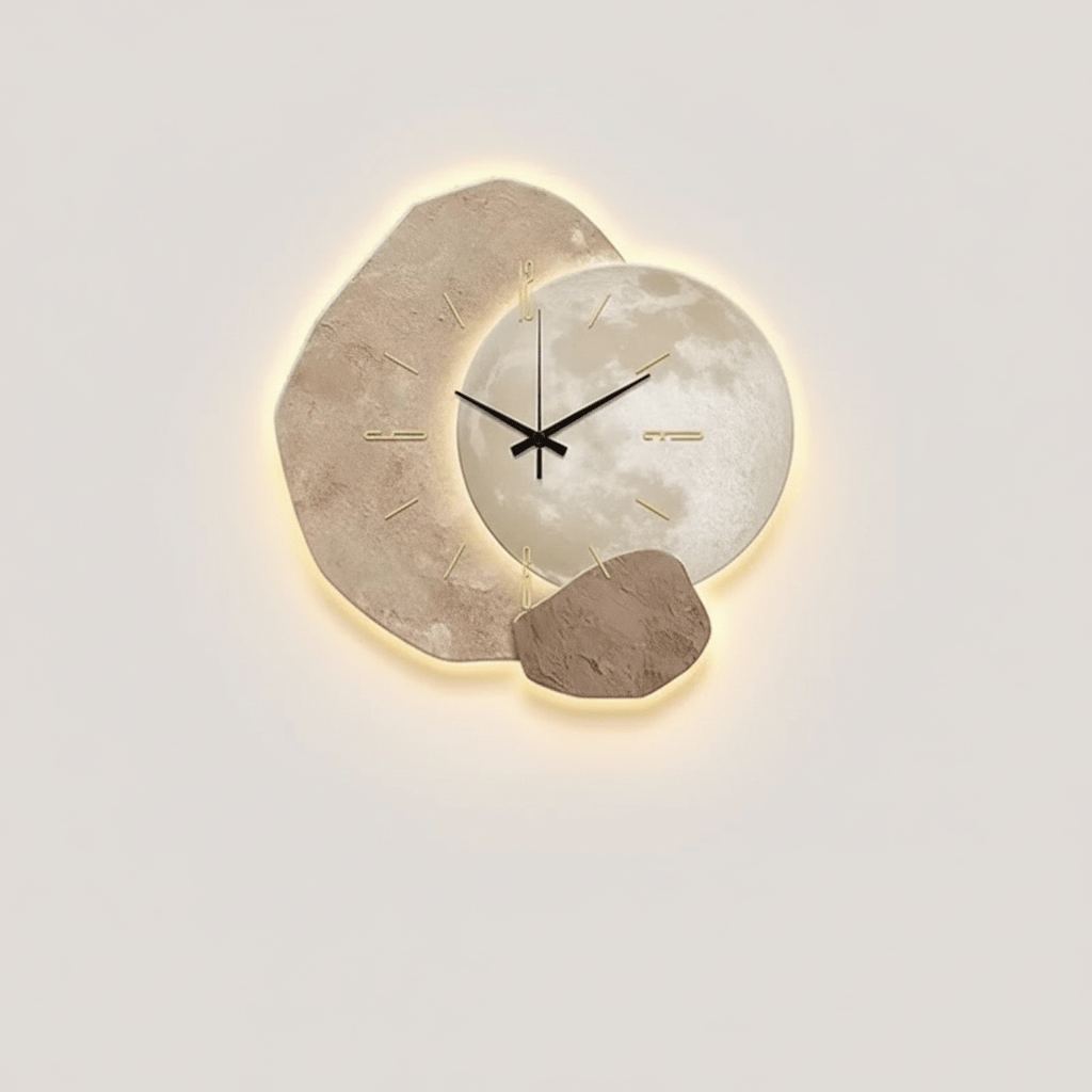 Reloj de pared escandinavo elegante con mecanismo silencioso