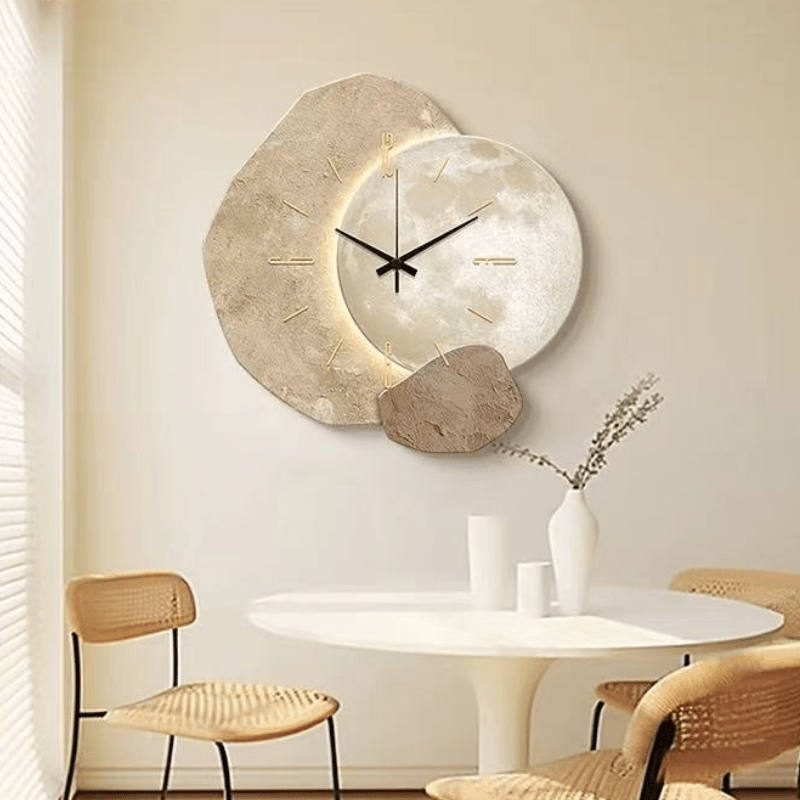Reloj de pared escandinavo elegante con mecanismo silencioso