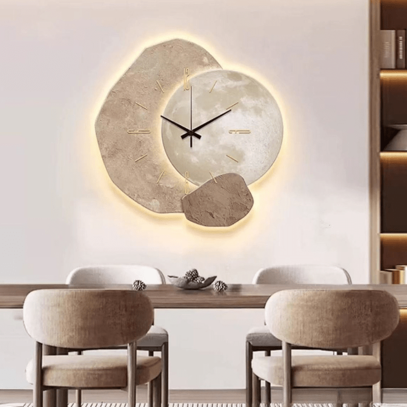 Reloj de pared escandinavo elegante con mecanismo silencioso