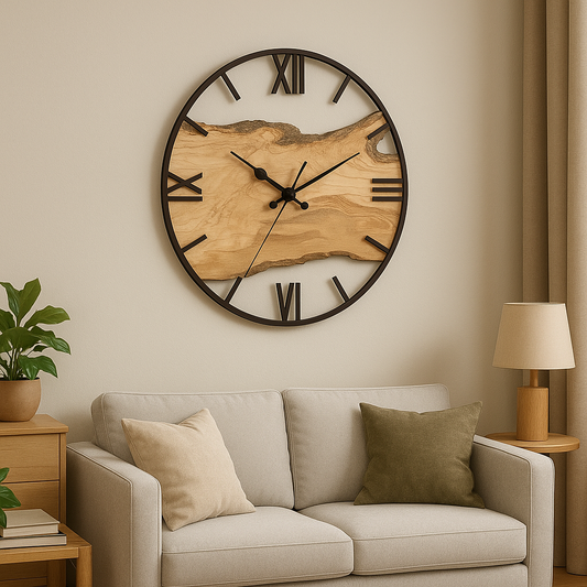 Reloj de Pared Grande Negro con Diseño Minimalista | Borelli