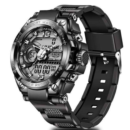 Reloj deportivo analógico y digital LED resistente al agua para hombre
