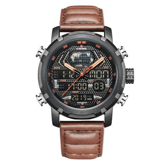 Reloj Deportivo de Cuarzo y Cuero para Hombre Resistente