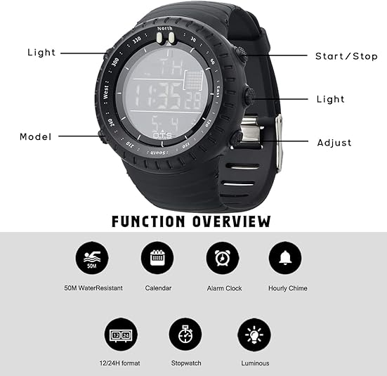 Reloj Deportivo Digital Impermeable para Hombre - Henry