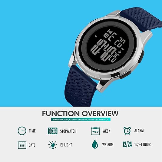 Reloj Deportivo Digital Ultra Delgado e Impermeable - Charlie