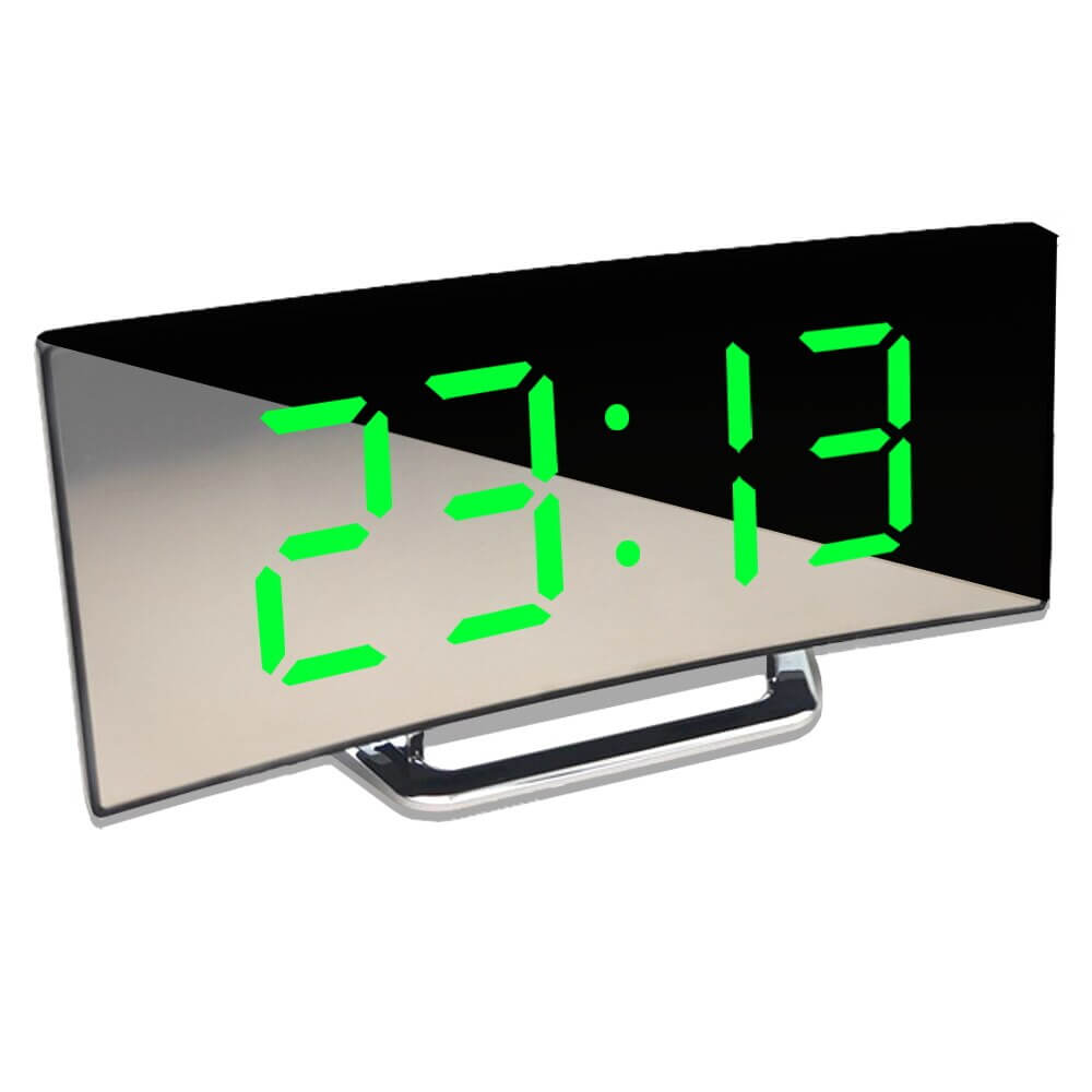Reloj Despertador Digital LED Curvo