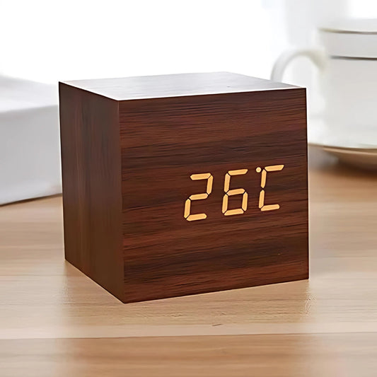 Reloj Despertador LED Cubo Moderno