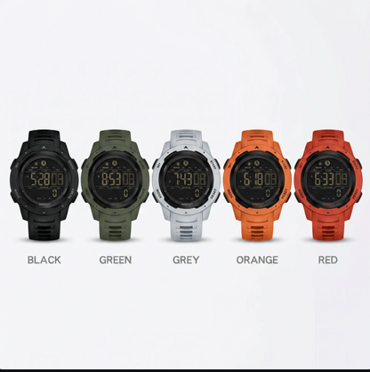 Reloj digital militar e impermeable con podómetro