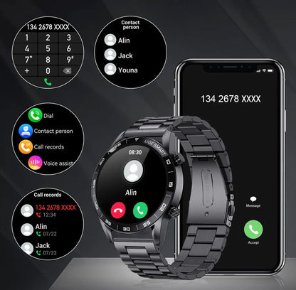 Reloj Inteligente de Lujo para Hombre | Modo Multideporte | Monitoreo de Salud