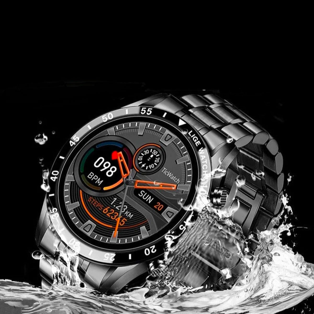 Reloj Inteligente de Lujo para Hombre | Modo Multideporte | Monitoreo de Salud