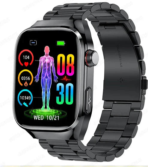 Reloj Inteligente Maxwell Health – Azúcar en Sangre, Ácido Úrico, ECG+PPG y Llamadas por Bluetooth