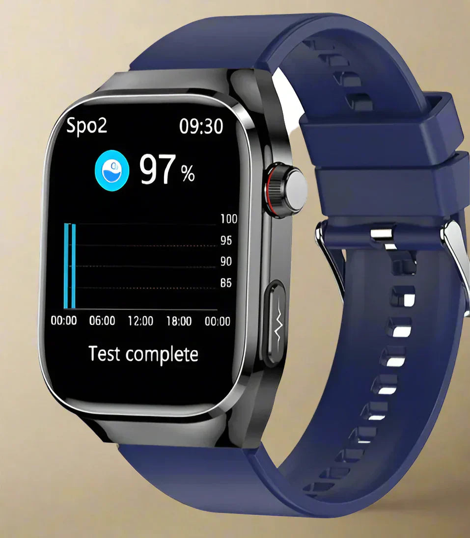 Reloj Inteligente Maxwell Health – Azúcar en Sangre, Ácido Úrico, ECG+PPG y Llamadas por Bluetooth
