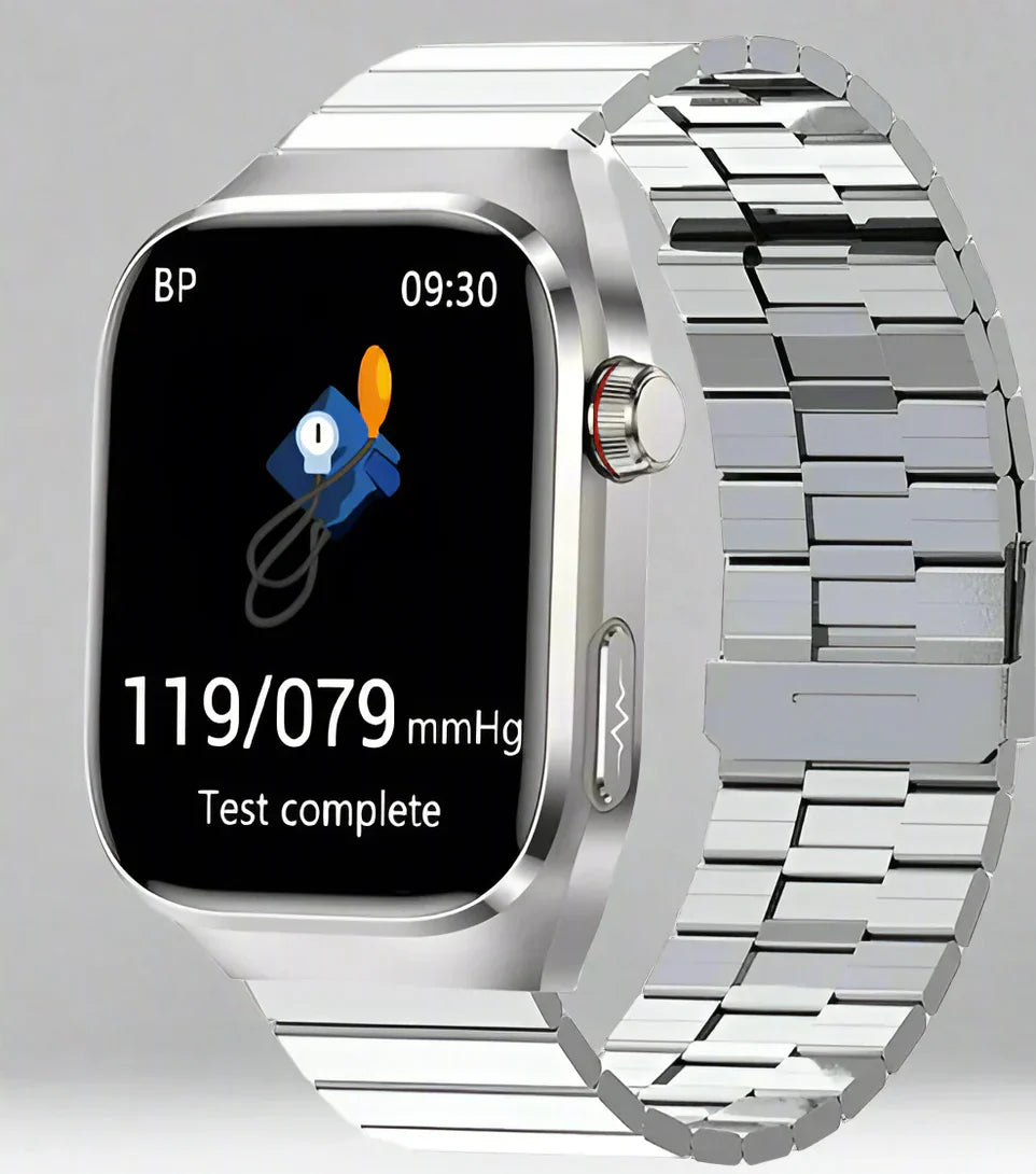Reloj Inteligente Maxwell Health – Azúcar en Sangre, Ácido Úrico, ECG+PPG y Llamadas por Bluetooth