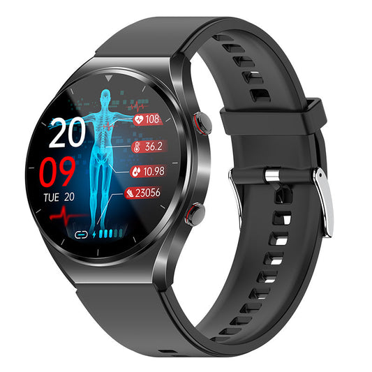 Reloj Inteligente Saludable | Monitoreo de Glucosa en Sangre, Presión Arterial, ECG | Monitor de Frecuencia Cardíaca HRV